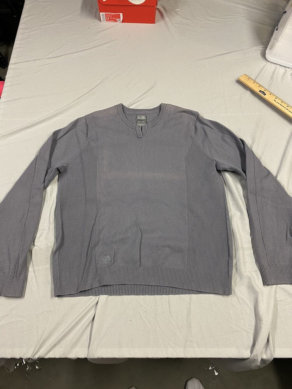 ADIDAS ADIPURE Mens Gray Long Sleeve Sweater Size XL